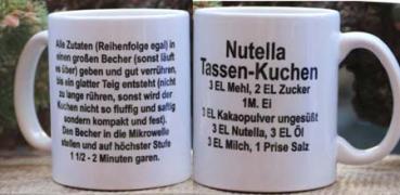 Weiße Tasse Nutellakuchen